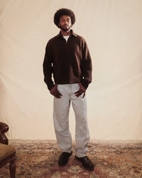 2ndC Long Sleeve Carrera Polo • Coffee Brown