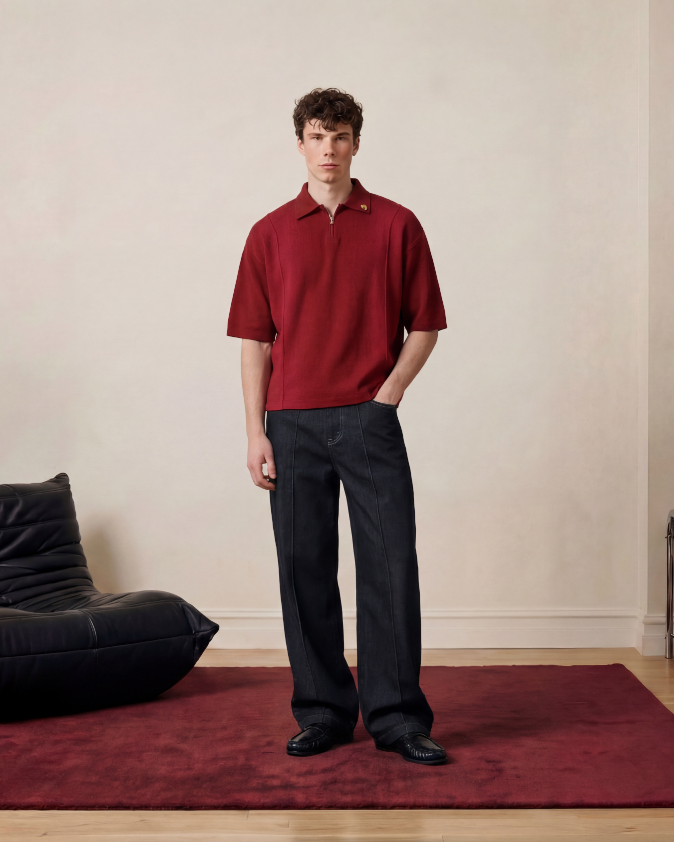 2ndC Carrera Zip Polo • Wine Red