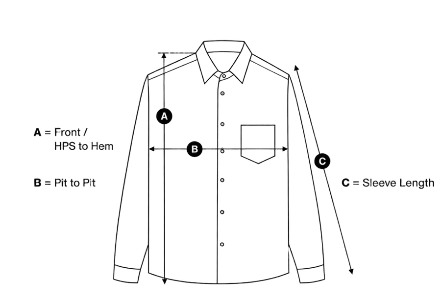 Size guide diagram