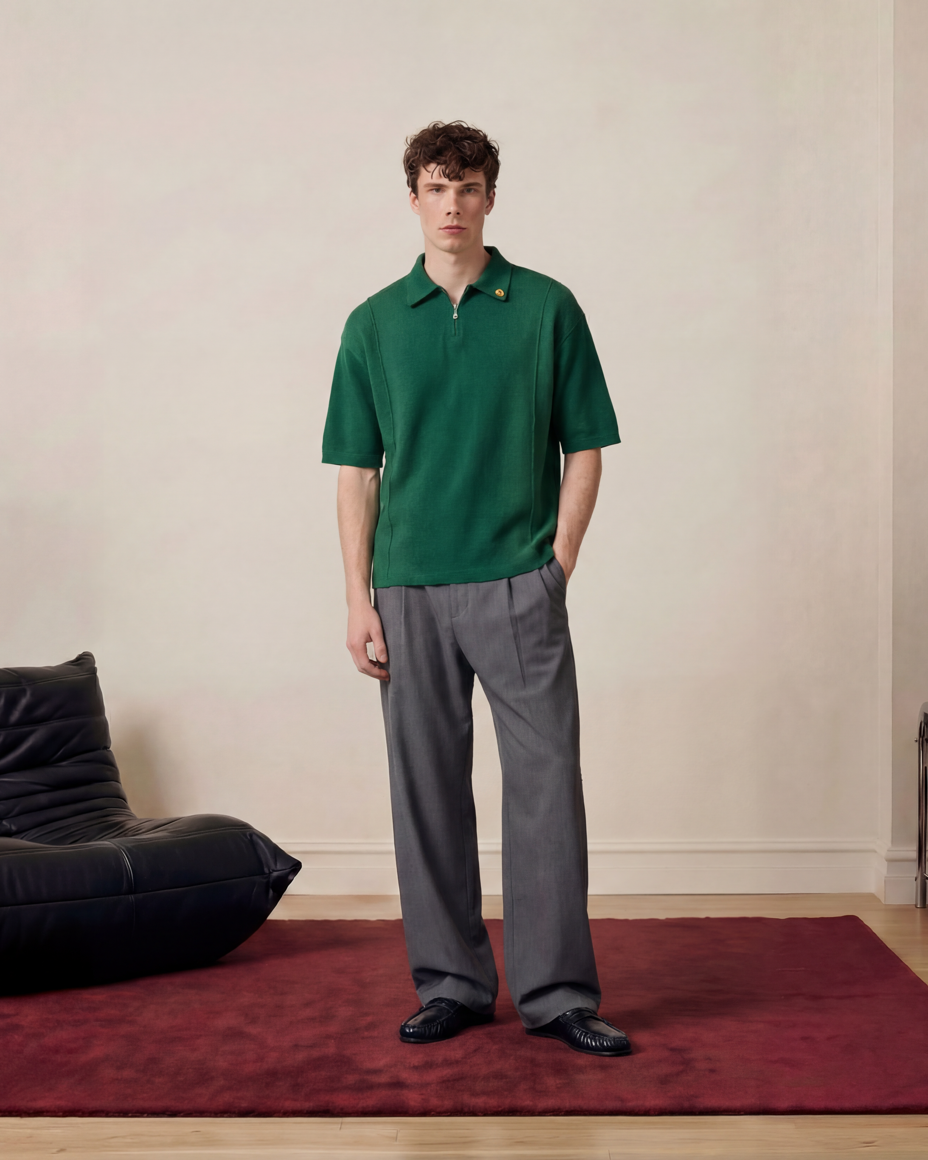 2ndC Carrera Zip Polo • Moss Green